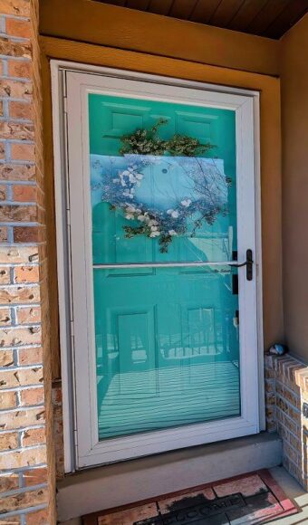 Full view storm door white colour