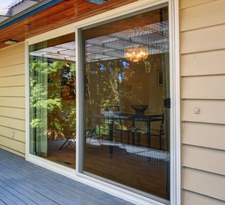 Modern white sliding door