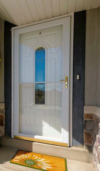 White colour full view storm door