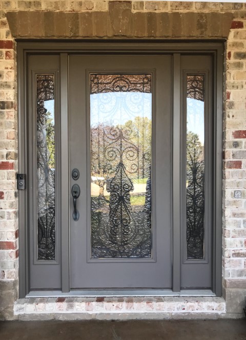 modern glass insert entry door