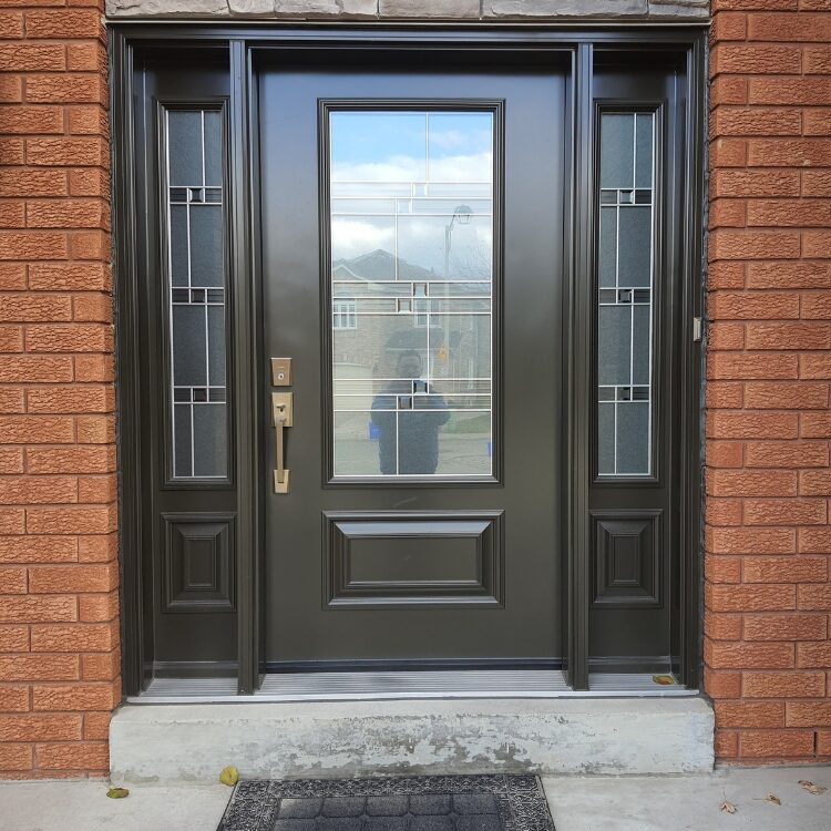 steel entry door glass inserts
